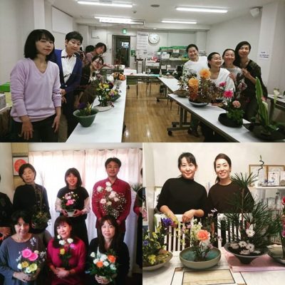 大阪 花塾 教室にて