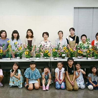 敬老の日に   札幌市民カレッジでの  花育