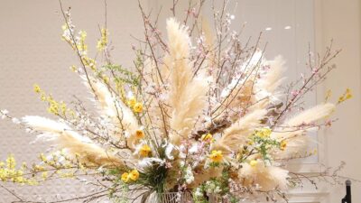 出版パーティーでの生け込み　札幌市